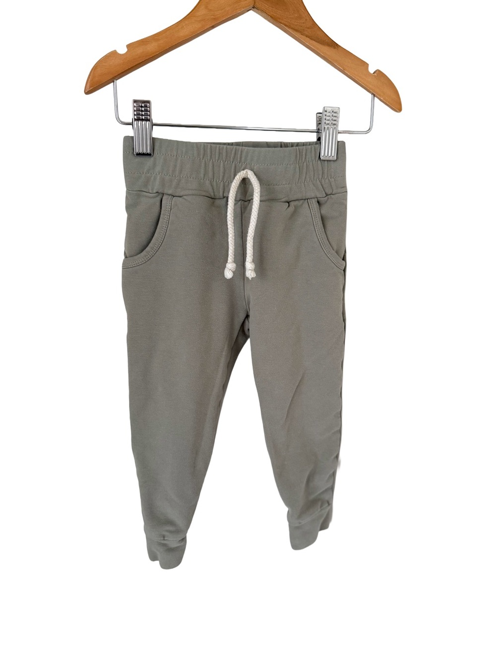 Kids Olive Drawstring Jogger Pants 18/24 Months